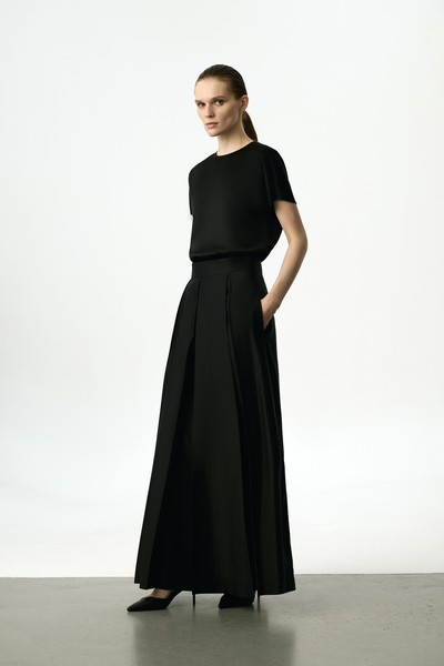 Юбка-макси со складками VASSA&Co, пол женский, цвет черный, фото №3