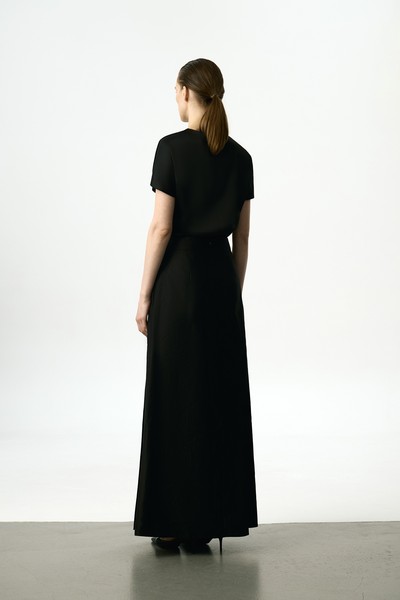 Юбка-макси со складками VASSA&Co, пол female, цвет black, фото №5