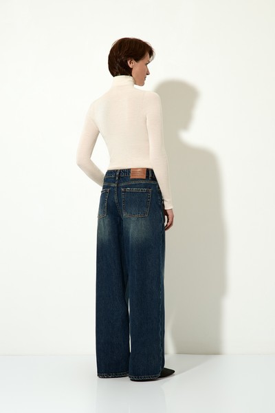 Джинсы широкие VASSA CODE, пол женский, цвет синий, фото №4
