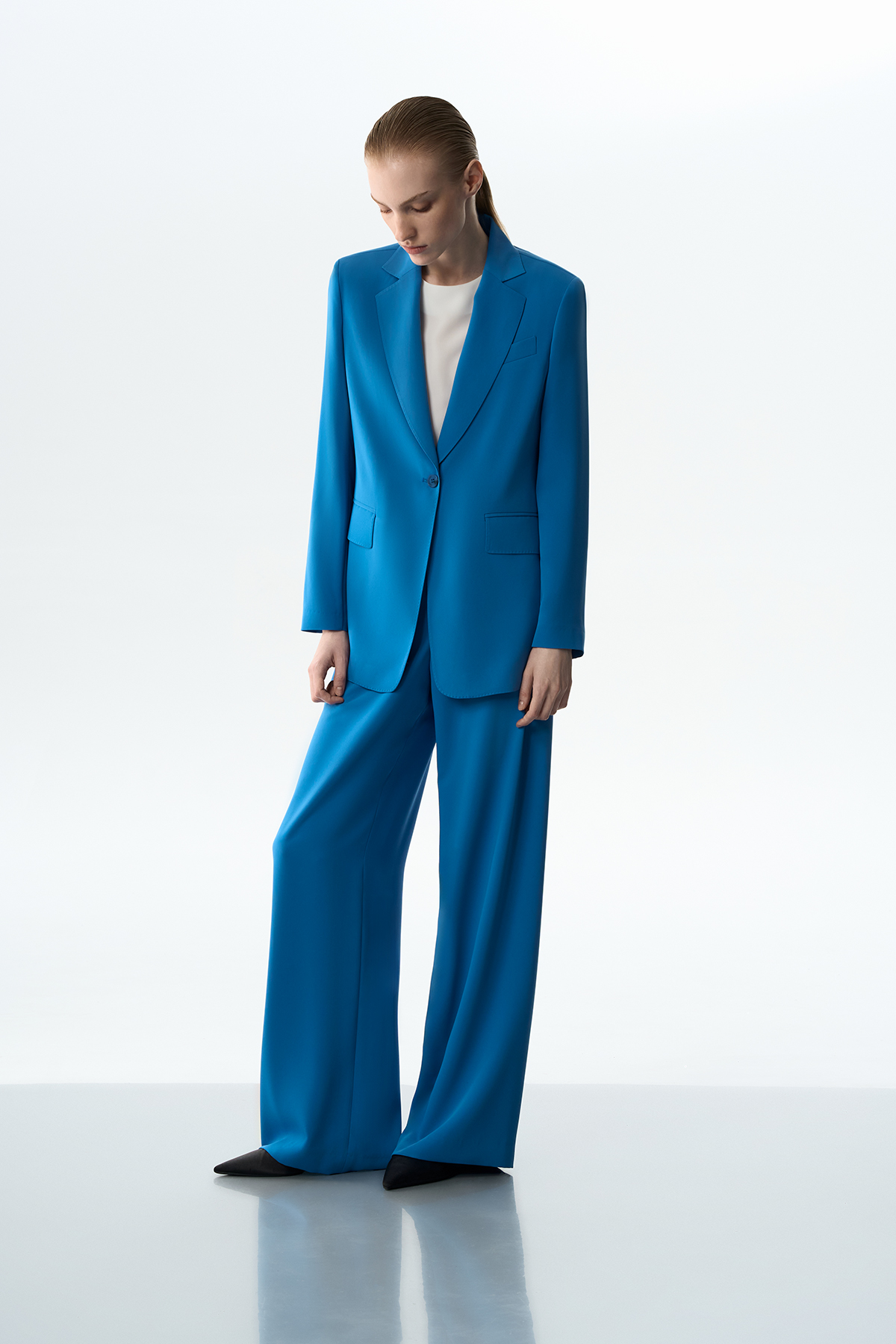 Жакет синий VASSA&Co, пол женский, цвет синий, фото №3