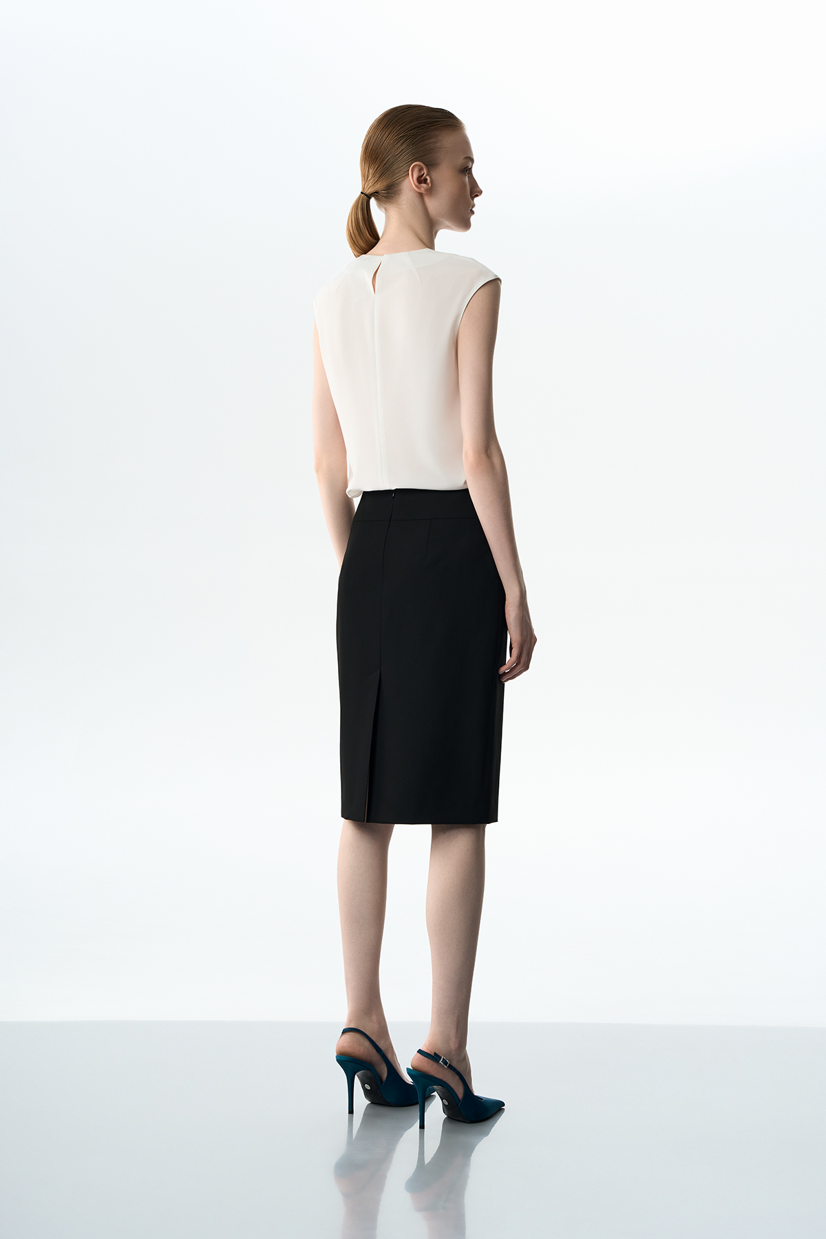 Юбка-карандаш VASSA&Co, пол female, цвет black, фото №3