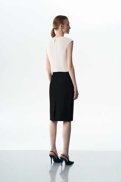 Юбка-карандаш VASSA&Co, пол женский, цвет черный, фото №3