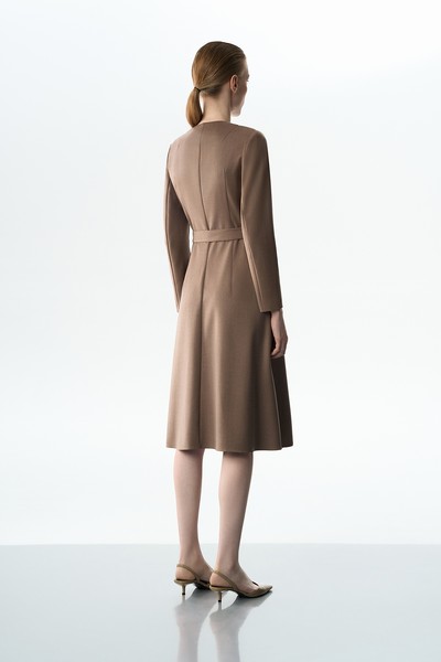 Платье коричневое VASSA&Co, пол female, цвет brown, фото №4