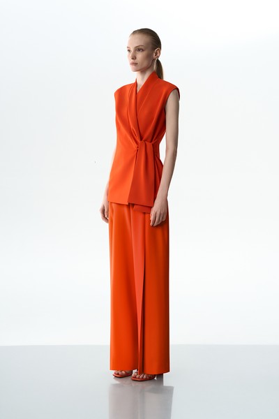 Жилет асимметричный VASSA&Co, пол женский, цвет красный, фото №3