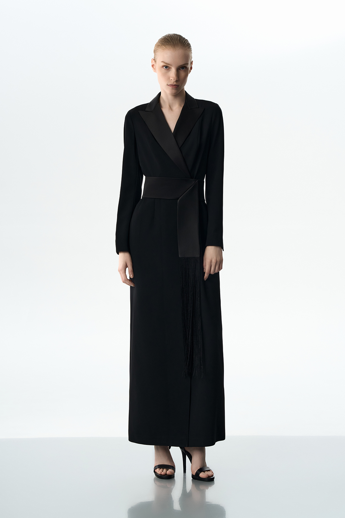 Платье-смокинг VASSA&Co, пол женский, цвет черный, фото №2