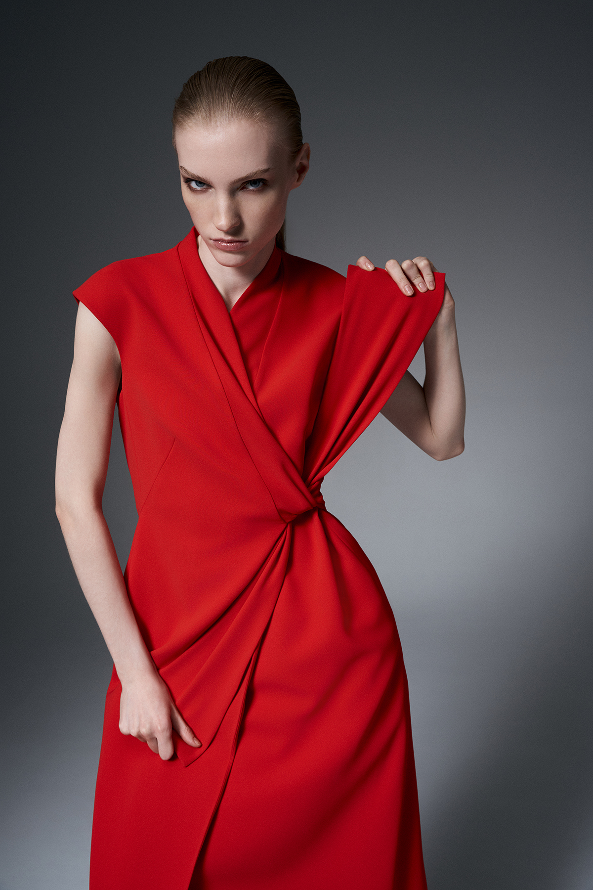 Красное платье-макси VASSA&Co, пол женский, цвет красный, фото №4