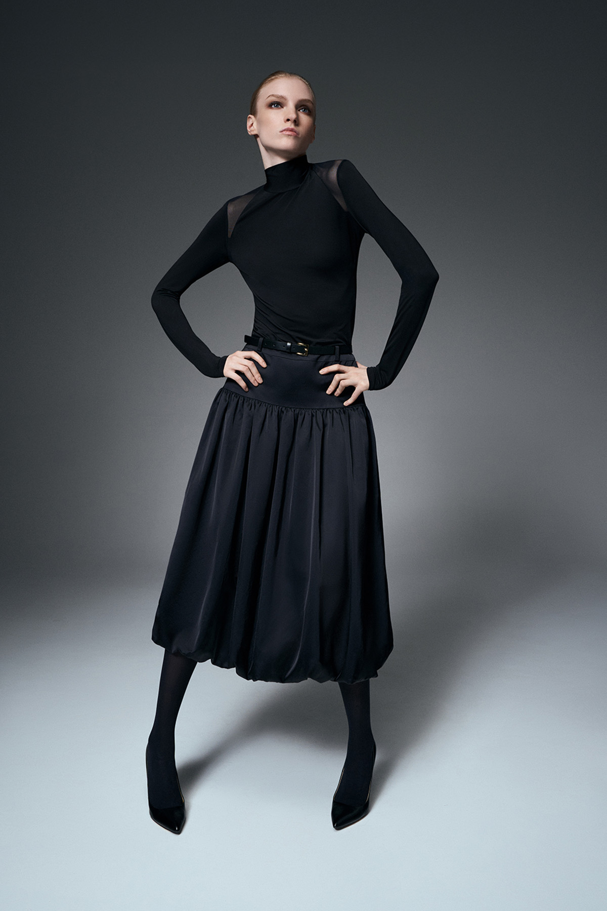 Юбка-баллон VASSA&Co, пол female, цвет black, фото №3