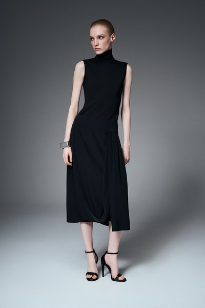 Юбка с асимметричной деталью VASSA&Co, пол женский, цвет черный, фото №3