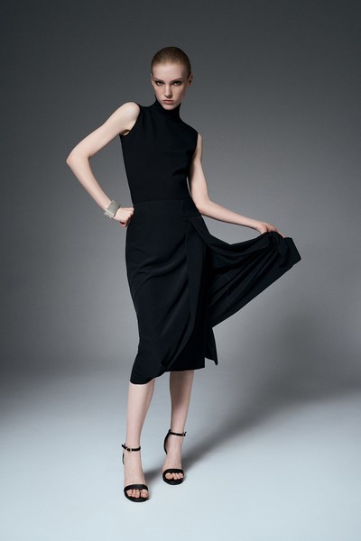 Юбка с асимметричной деталью VASSA&Co, пол женский, цвет черный, фото №2