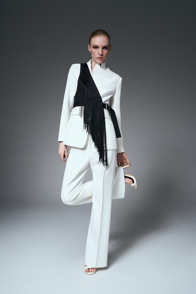 Жилет с бахромой VASSA&Co, пол женский, цвет черный, фото №4