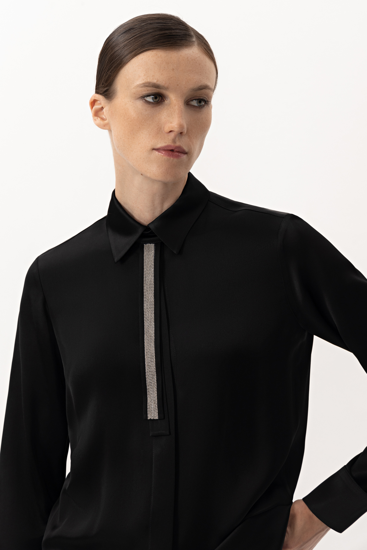 Blouse VASSA&Co, пол female, цвет black, фото №3
