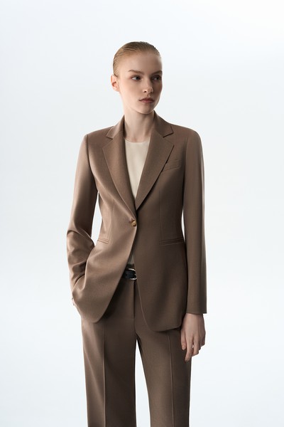 Жакет коричневый VASSA&Co, пол женский, цвет коричневый, фото №3