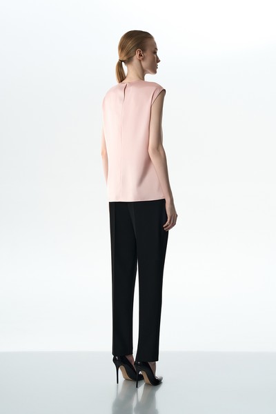 Блузка розовая VASSA&Co, пол female, цвет pink, фото №4