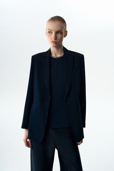 Жакет с облегченной спинкой VASSA&Co, пол женский, цвет синий, фото №7