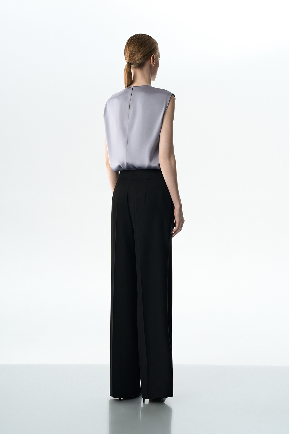 Брюки прямого кроя VASSA&Co, пол female, цвет black, фото №4