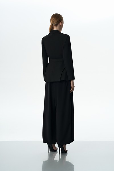 Жакет со съемной баской VASSA&Co, пол female, цвет black, фото №4