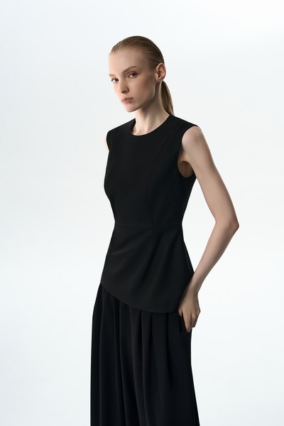 Жилет с кантом VASSA&Co, пол женский, цвет черный, фото №3