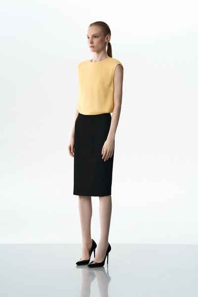 Юбка классическая VASSA&Co, пол женский, цвет черный, фото №3