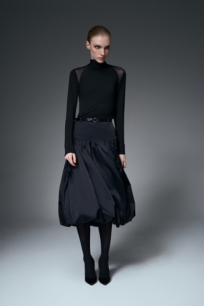 Водолазка с элементами из сетки VASSA&Co, пол женский, цвет черный, фото №3