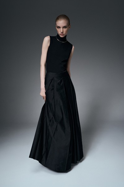 Юбка-макси со складками VASSA&Co, пол женский, цвет черный, фото №2