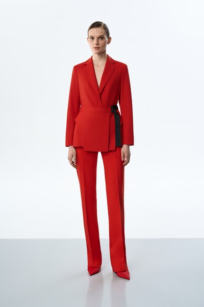 Жакет со съемной деталью VASSA&Co, пол женский, цвет красный, фото №5