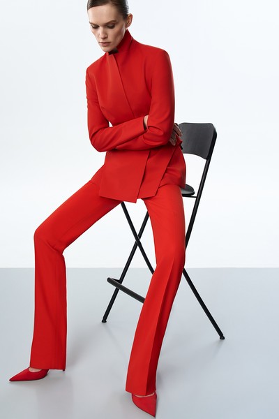 Жакет со съемной деталью VASSA&Co, пол женский, цвет красный, фото №7