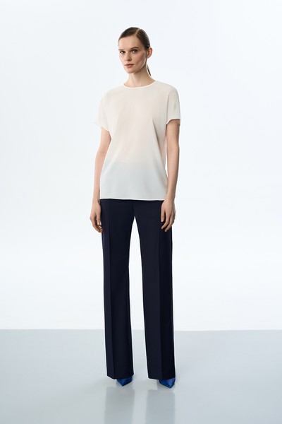 Блузка белая VASSA&Co, пол женский, цвет белый, фото №3