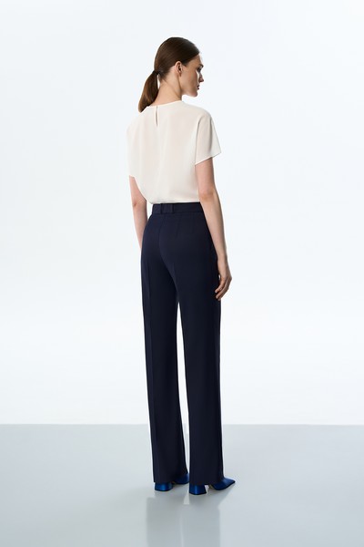 Брюки синие VASSA&Co, пол женский, цвет синий, фото №4