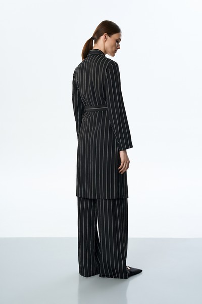 Жакет удлиненный VASSA&Co, пол женский, цвет черный, фото №6