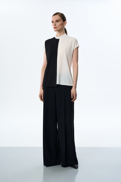 Блузка с эффектом многослойности VASSA&Co, пол женский, цвет белый, фото №4