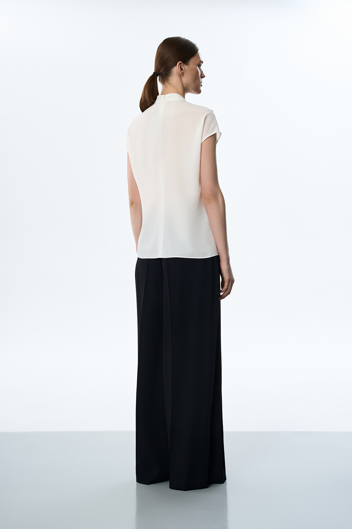 Блузка с эффектом многослойности VASSA&Co, пол женский, цвет белый, фото №5