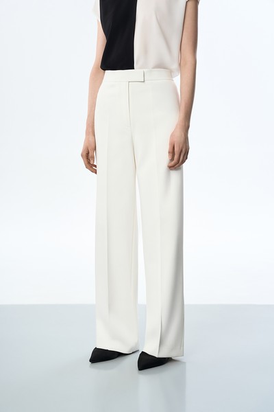 Брюки белые VASSA&Co, пол женский, цвет белый, фото №2