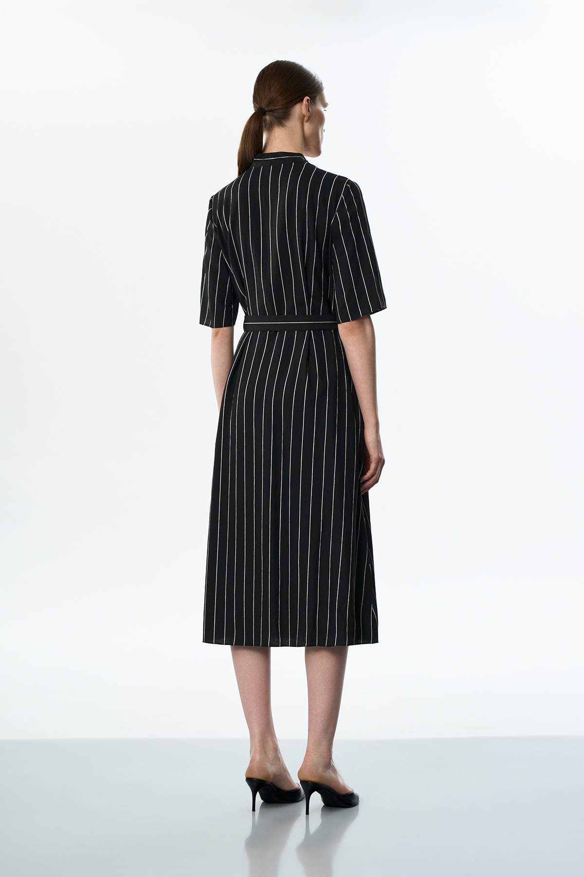 Платье в полоску VASSA&Co, пол женский, цвет черный, фото №2