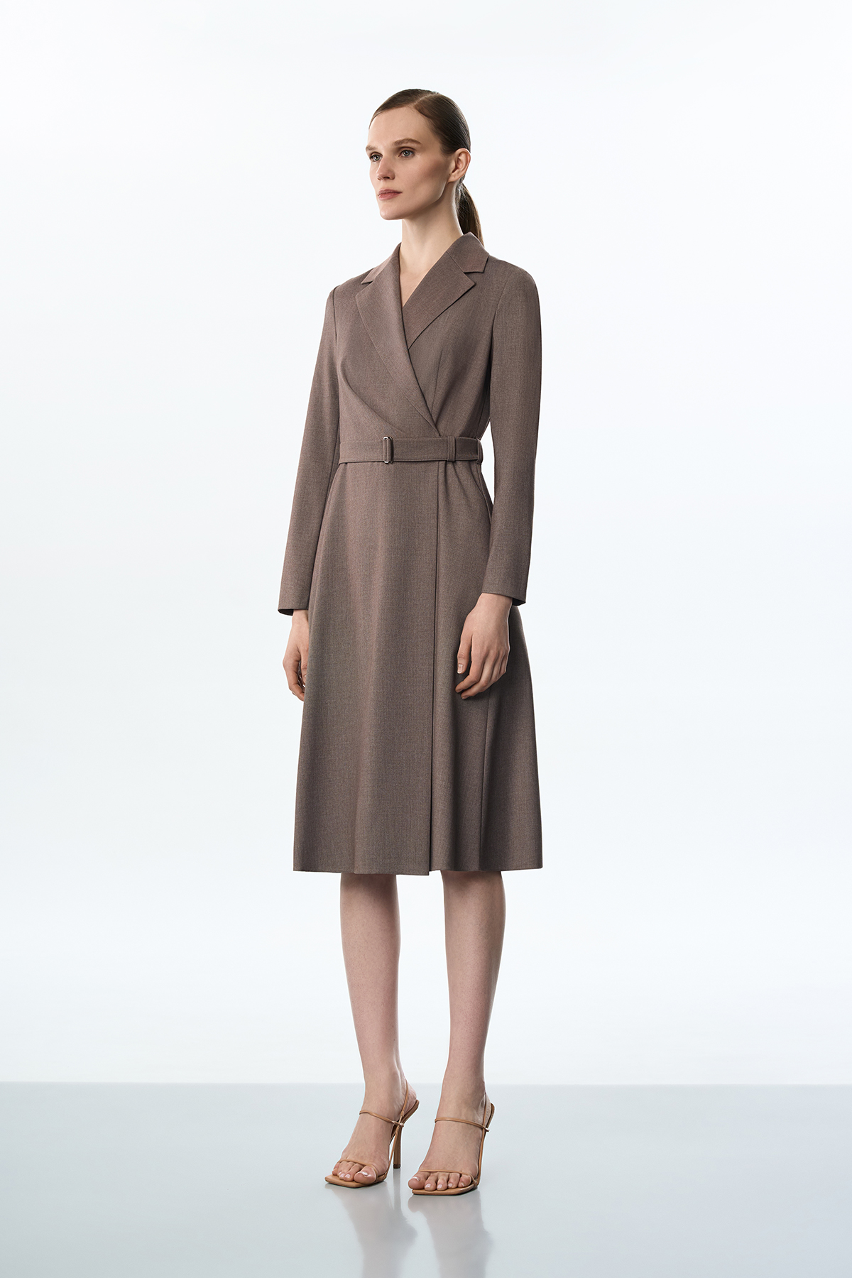 Платье на запах , пол женский, цвет коричневый, фото №2
