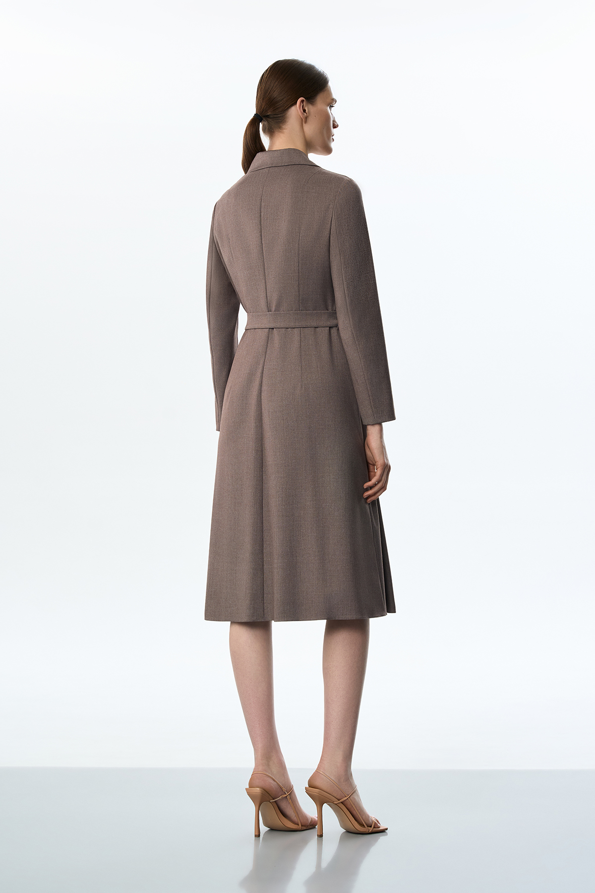 Платье на запах , пол женский, цвет коричневый, фото №3