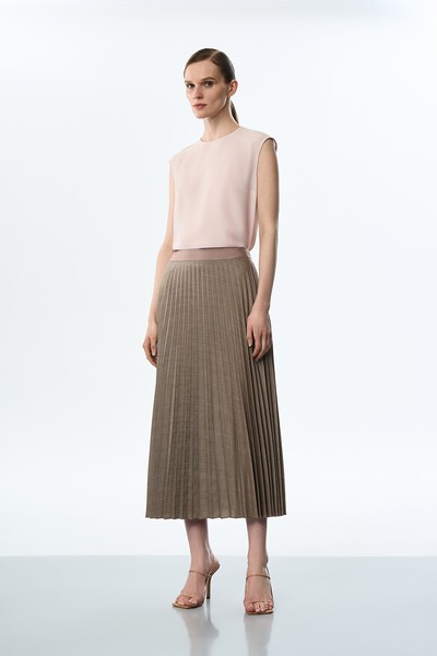 Юбка гофре , пол женский, цвет коричневый, фото №3