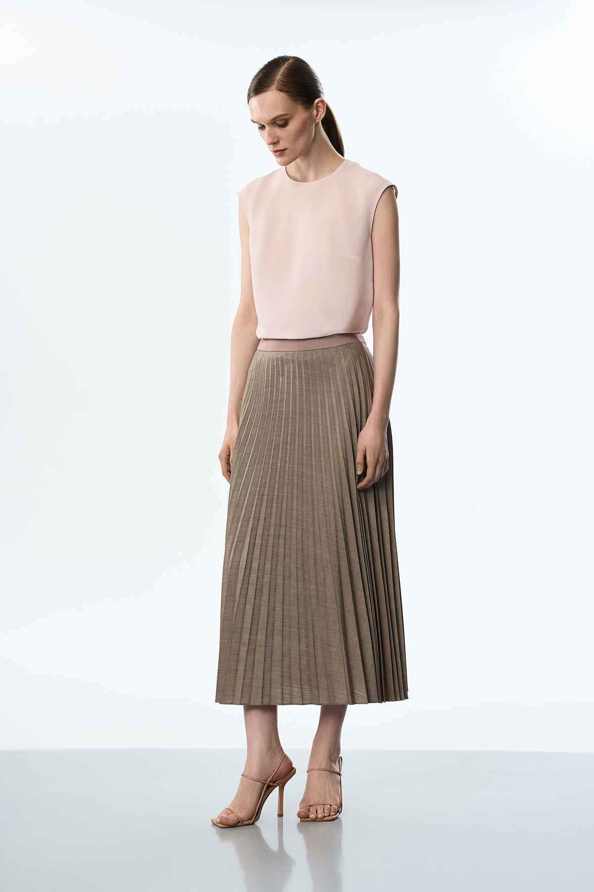 Блузка без рукавов розовая VASSA&Co, пол женский, цвет розовый, фото №2