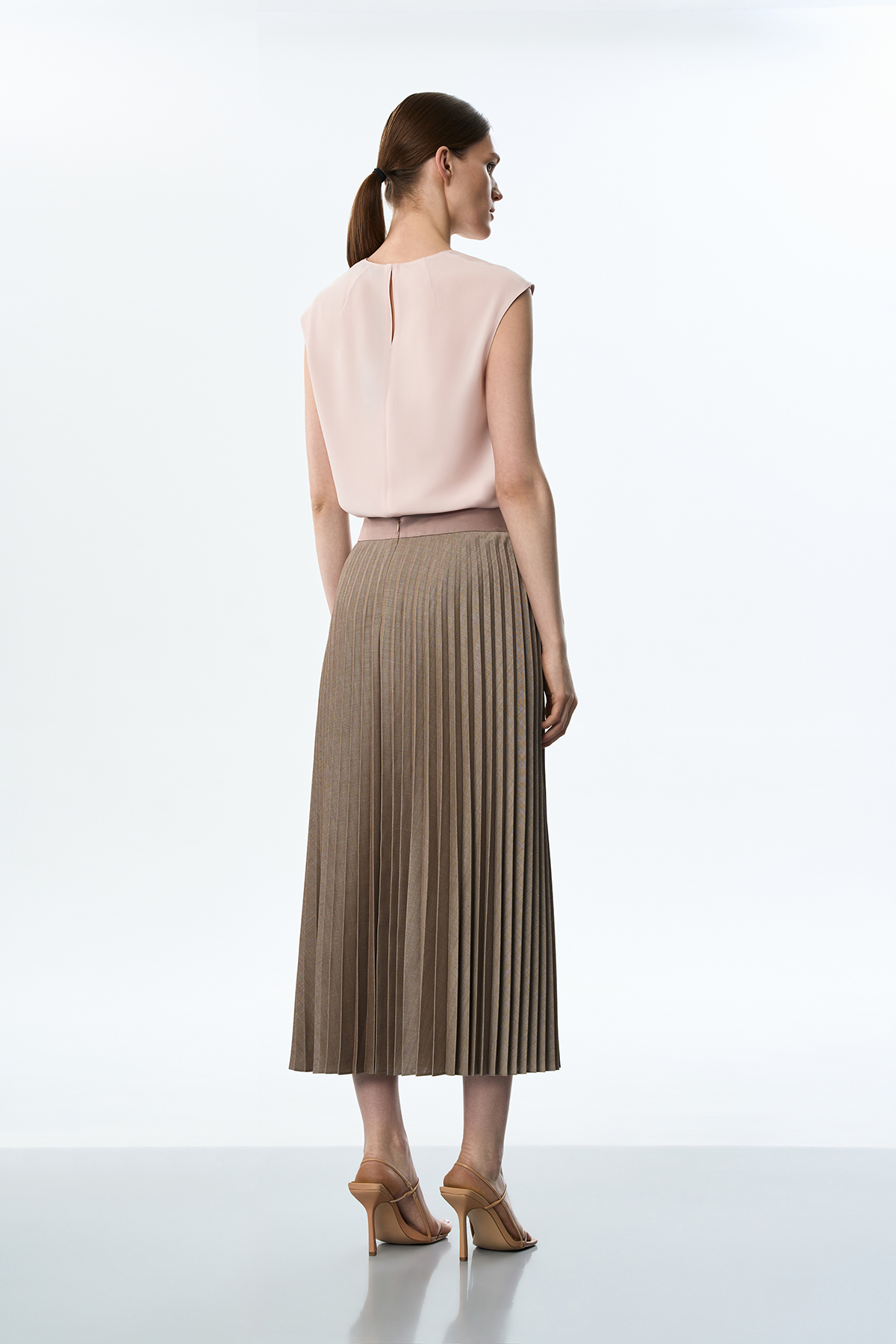 Юбка гофре , пол женский, цвет коричневый, фото №4