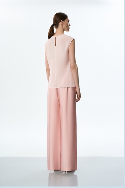 Блузка без рукавов розовая VASSA&Co, пол женский, цвет розовый, фото №3