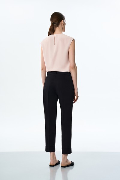 Брюки укороченные VASSA&Co, пол женский, цвет черный, фото №3