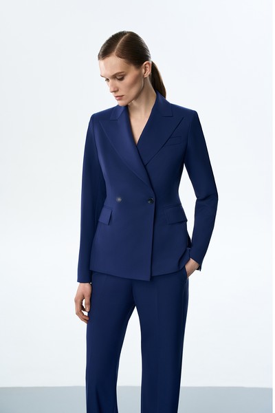 Жакет синий VASSA&Co, пол женский, цвет синий, фото №3