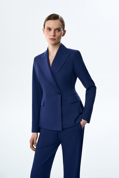 Жакет синий VASSA&Co, пол female, цвет синий, фото №3