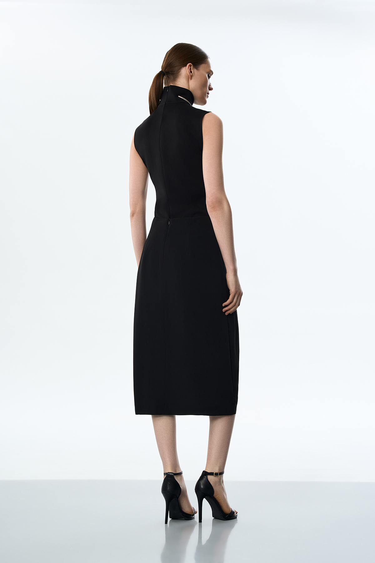 Юбка с асимметричной деталью VASSA&Co, пол женский, цвет черный, фото №3