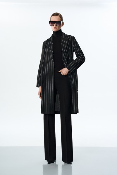 Жакет удлиненный VASSA&Co, пол женский, цвет черный, фото №4