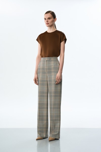 Брюки VASSA&Co, пол женский, цвет коричневый, фото №2