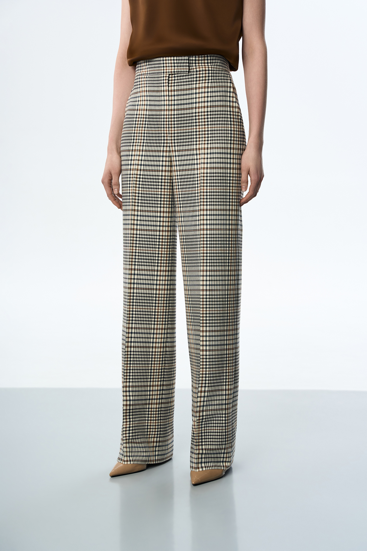 Брюки VASSA&Co, пол женский, цвет коричневый, фото №3