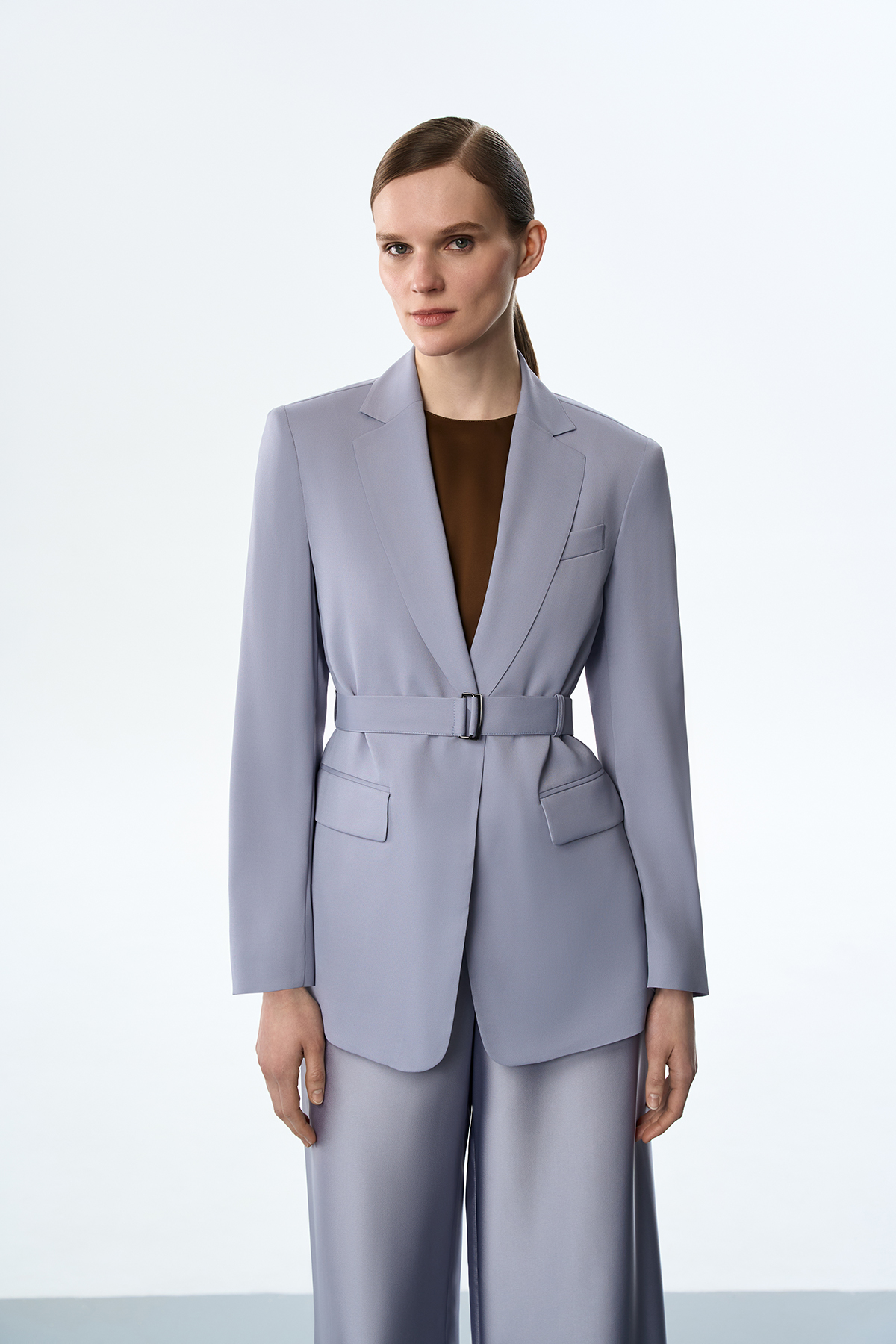 Жакет с облегченной спинкой VASSA&Co, пол женский, цвет голубой, фото №3