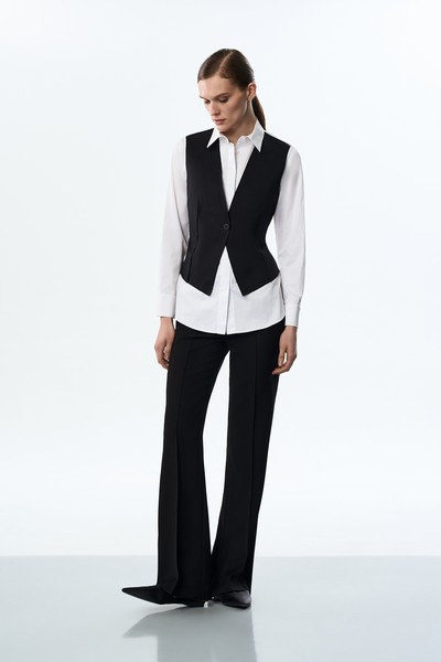 Рубашка с жилетом VASSA&Co, пол женский, цвет белый, фото №2