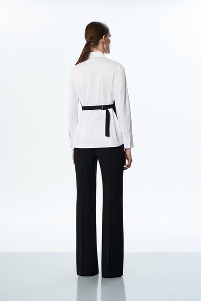 Рубашка с жилетом VASSA&Co, пол женский, цвет белый, фото №4