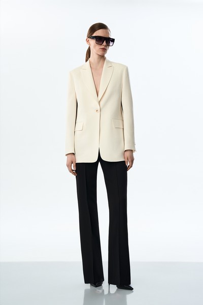 Жакет с контрастными вставками VASSA&Co, пол женский, цвет белый, фото №3